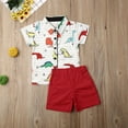 thumbnail image 2 of TheFound Toddler Baby Boy Short Sleeve Button Down Shirt Shorts Set 2T 3T 4T 5T 6T Outfits Summer Clothes, 2 of 7