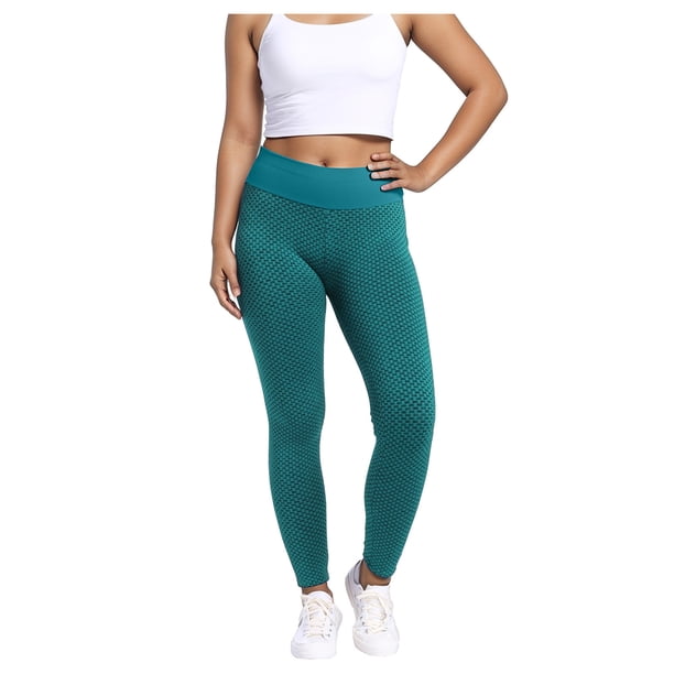 Mallas de yoga y running para mujer: largas, diseño patchwork, cintura alta, fitness activo