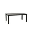 thumbnail image 2 of 72" Distressed Black and Gray Rectangular Wooden Extendable Dining Table, 2 of 2