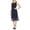 Blue - darkblue, variant on Vince Camuto Womens Sequined Chiffon Overlay Midi Dress