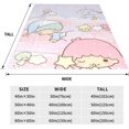 thumbnail image 5 of Little Twin Stars Cartoon Throw Blanket Kiki Sleeping On Cloudscozy Soft Air Conditioned Room Plush Blanket Bedroom Sofa Office All Season Facecloth Throw 50"x60", 5 of 6
