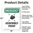thumbnail image 2 of (2 Pack) Assembly Point With Symbol OSHA Emergency Sign 18 Inch X 24 Inch Indoor / Outdoor Rust-Free Aluminum Metal Signs for Workplace, Workshop, and Construction Site, Made in the USA, 2 of 8