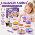 thumbnail image 4 of Rirool 33-Piece Purple Dessert Pretend Play Tea Set, Kids Kitchen Toy with Cakes, Cups, Plates, Utensils, Play Food Accessories for Girls Boys Ages 3+, Birthday Christmas Party Gift, 4 of 8
