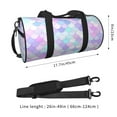 thumbnail image 4 of Fotbe Rainbow Scales Pattern Foldable Sports Gym Bag with Wet Dry Pocket, Ultralight Travel Bag, Large Capacity Duffel Bag, Splash Proof Carry on Bag, Overnight Bag, Weekender Bag, 4 of 8