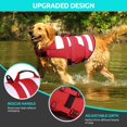 thumbnail image 5 of M, chalecos salvavidas ajustables para perros grandes en estilo deportivo, chalecos flotantes para mascotas con mango suave, buena flotabilidad en el mar/piscina/lago, 5 of 5