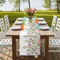 thumbnail image 4 of Table Runners 90 Inches Long Dress Scarves, Pink Green Spring Farmhouse Coffee/Dining/Kitchen Table Runner for Living Room, Floral Eucalyptus Leaves Watercolor Plant 13x90 Inch, 4 of 9