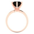 thumbnail image 4 of 3.0ct Round Cut Black Natural Onyx 18k Pink Rose Gold Engraving Statement Bridal Wedding Solitaire Designer Ring Size 11, 4 of 5