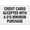 Warning Sign 5, variant on Credit Cards Accepted Sign with $10 Minimum Purchase – 8x12 Inch RustFree Aluminum,Reflective & Weatherproof,HighVisibility Notice for Retail Store or Business Use