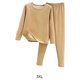 thumbnail image 3 of Minnieouse Conjunto de ropa interior térmica para mujer, calzoncillos largos cómodos para clima frío y cálido, ropa interior de cuello de Ropa interior Café Claro 3XL, 3 of 6