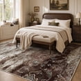 thumbnail image 3 of VUNATE 5'x7' Area Rugs for Living Room Machine Washable Rugs Abstract Vintage Distressed Indoor Rug Carpet Soft Lightweight Large Area Rug for Bedroom Dining Room Kitchen Foldable Nonslip Rug Brown, 3 of 7