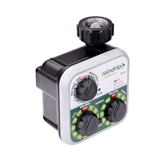 Aspersor de agua analógico Timer Raindrip R675CT con 3 esferas