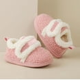 thumbnail image 4 of Kids Winter Boots Winter Girls Indoor Slippers Warm Lined Booties Easy on Design Soft Sole Cozy Home Floor Footwear Boots for Toddler Girl Pink 16.5, 4 of 4