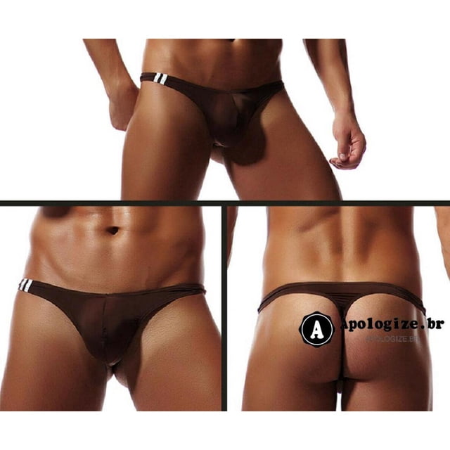 Disculpa-Ropa Interior Para Hombre , De Corte Bajo Transpirable Simple Sexy Tanga Elástica Suave Y Acogedora Para La Piel
