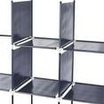 thumbnail image 3 of Clearance Sale! 67" Clothes Closet Portable Wardrobe Clothes Storage Rack 12 Shelves 4 Side Pockets Gray, 3 of 4