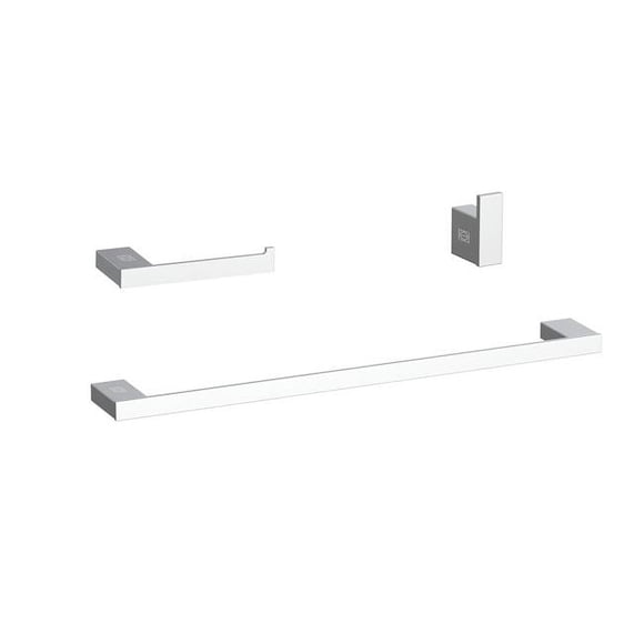 Elegant Kitchen & Bath HWB-13S3HPCH Sofia 3 Piece Bathroom Hardware Set, Chrome