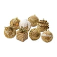 thumbnail image 1 of Adornos de Bolas de Navidad Macarena Decoración del Día de San Valentín Oro 8 Piezas, 1 of 8