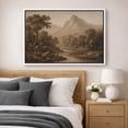 thumbnail image 4 of Framed Canvas Print Vintage Mountain Landscape Wall Art Rustic Farmhouse Decorative for Living Room Bedroom - 24"x36" WHITE, 4 of 8
