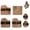 Brown*1set, variant on Guo Xiao Niu Makeup Puff – 6PCs Chocolate Color Blending Sponge Set, Dual-Use Wet/Dry Foundation & Powder Puff for Liquid/Cream Makeup(Brown*1set)