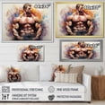 thumbnail image 4 of Designart art Mural Encadré Aérobic & Musculation, art Mural Encadré Aérobic & Musculation, Musculation Euphonie I, Beige Grand art Mural Encadré Doré Moderne, Cadre Doré 20x12 Pouces, 4 of 5