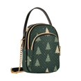 thumbnail image 7 of FORMRS Crossbody Bag for Women Quilted Travel Shoulder Cell Phone Purse with Chain Strap Handbag, Beige Christmas Trees, 7 of 7