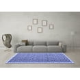 thumbnail image 3 of Ahgly Company Machine Washable Indoor Round Abstract Blue Contemporary Area Rugs, 7' Round, 3 of 4
