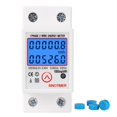 AFQH Digital Wattmeter 230V 5(80)A Power Energy Meter Din Rail Voltage