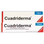 Cuadriderma Analgesic and Antibiotic Cream. For Minor Cuts, Scrapes and Burns. Prevents Wound Infection and Soothes Pain. 1 oz