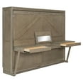 thumbnail image 6 of Queen Wall Murphy Bed with Storage Foldable Cabinet Bed with Vanity Desk Center Mirror and 2 Side Drawers for Small Spaces Distressed Gray, 6 of 9