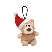 Gund Plush Itty Bitty Bits Bear w/Santa Hat, Tan 5.5"H
