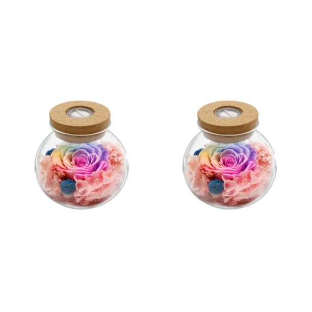 Regalo de confesión Advancent con flores eternas y luces LED de colores