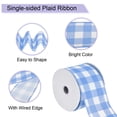 thumbnail image 3 of Plaid Check Ribbon, Wired Edge Gingham Ribbon for Gift Wrapping, DIY, Christmas Decoration and Bow Craft Blue / 2.5 Inch x 10 Yards, 3 of 6