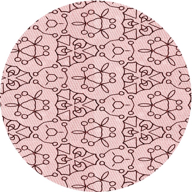 Ahgly Company Tapis Rond Lavable en Machine Intérieur Transitionnel Rose Bubble Gum Rose, 3 Pieds Rond
