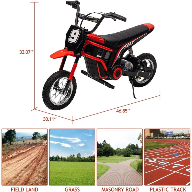 **【1111】** EastVita 12V Electric Dirt Bike, Kids Ride on Racing Electric