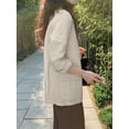 thumbnail image 5 of ZANZEA Women Lapel Collar Long Sleeve Blazer Solid Casual Suit Coat Outwear, 5 of 6