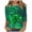 02 Green, variant on St Patricks Day Top for Women, 3/4 Sleeve T Shirts, Crew Neck Blouse Tops Ladies' Loose Casual St. Patrick's Day Printed Round Neck Three Quarter Sleeves T-Shirt Top