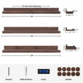 thumbnail image 5 of 24inch Picture Ledge Shelf, Floating Shelves Wall Mounted Set of 3, Photo Shelf Modern Wall Shelves for Decor,Walnut, 5 of 6
