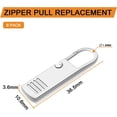 thumbnail image 2 of 8 Pack Metal Zipper Pulls Replacement Slider, Detachable Zipper Pull Slider Accessories for Suitcase Luggage Backpack Repair(Silver) 03#- Metal Silver 8pcs, 2 of 6