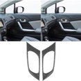 thumbnail image 1 of wonima02 Real Carbon Fiber Inner Door Handle Bowl Frame Sticker Cover Compatible with Honda Civic 9 Coupe/Sedan 2013 2014 2015 Interior Trim Accessories Black, 1 of 1