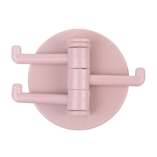 2 pcs Wall Hooks for Hanging Adhesive Bathroom Kitchen Hooks Desk 3 Rotatable Arms Round Sticky Hooks