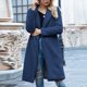 thumbnail image 4 of Chaqueta cálida para mujer para mujer, abrigo de invierno sólido con cuello de plumón, prendas de vestir exteriores de lana de cordero Fridja  BV0+661, 4 of 7