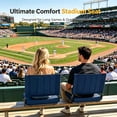 thumbnail image 7 of Betcozy Padded Stadium Seat with Back Support, Ultra-Thick Cushion Bleacher Chair with Shoulder Strap for Bleachers, Cup Holder & Zipper Pocket, Foldable Spectator Chair for School Sports, Black, 7 of 7