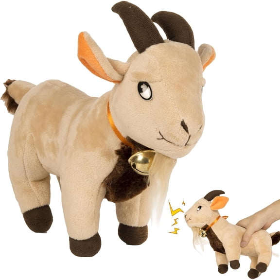 Screaming Goat Toy  11 Plush Desk Toy Makes Hilarious Screaming Sound - Funny Gag Gift for Friends and Coworkers