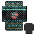 thumbnail image 2 of ZIATUBLES Recliner Chair Covers, Reclining Couch Slipcovers Seat Cushion, Anti-Slip Sofa Cover for Dogs Pets, Washable Furniture Protector, 38.58 x 24.40 Inches, Aztec Hummingbird Rose Print, 2 of 8