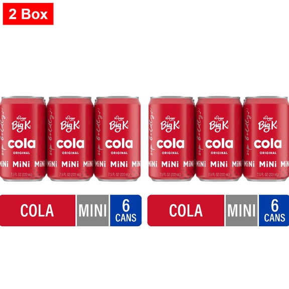Kroger Big K Cola Mini Cans 6 CT / 7.5 fl oz - 2 Box