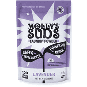 Molly's Suds Original Laundry Detergent Powder | Gentle for Sensitive Skin | Earth-Derived Ingredients | Stain Fighting | 120 Loads (Lavender)