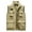 Beige, variant on IYTR Men's Work Clothes Jacket Sleeveless Jacket Zipper Stand-up Collar Coat Outdoor Sports Photography Leisure Coat with Pocket Solid Color Black XXXXL