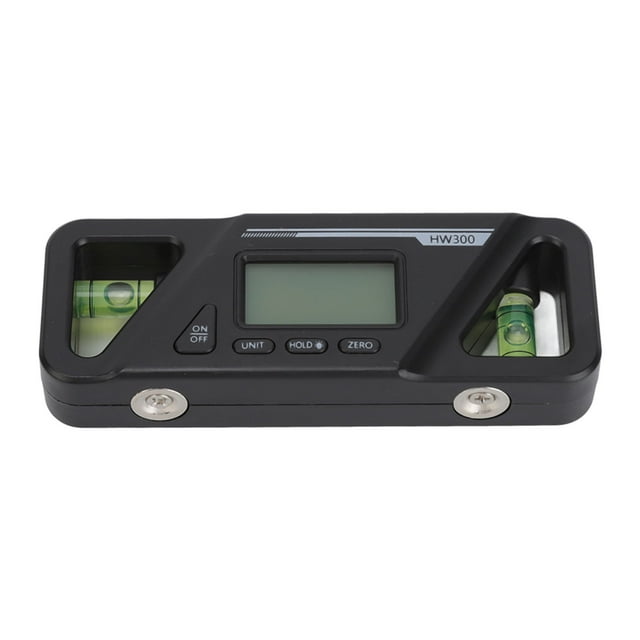 Inclinomètre Numérique en Plastique ABS Base Magnétique Jauge d'Angle pour Traitement du Bois Réparation de Voiture Noir