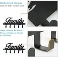 thumbnail image 4 of Black Iron Wall Mounted Hooks Metal Key Holder Word Family Pattern with 5 Hooks, 4 of 6