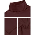 thumbnail image 6 of Unique Bargains Men's Pullover Lightweight Long Sleeve Top Turtleneck T-Shirt 44 Burgundy, 6 of 6