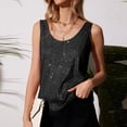 thumbnail image 4 of Tank Tops For Women Summer Fashion Sequin Tops Neck Sequin Sleeveless Tanks Tops Blouses Camisole Tops For Women, 4 of 7